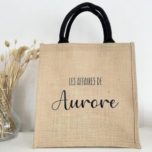 Sac en jute personnalisé modèle Aurore