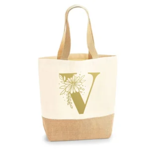 Tote bag Jute/coton Goldy
